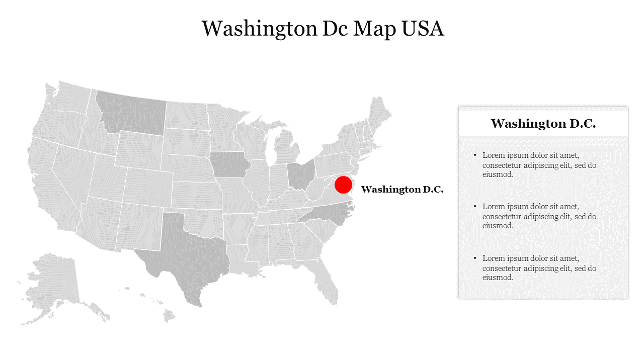 Washington Dc Map USA